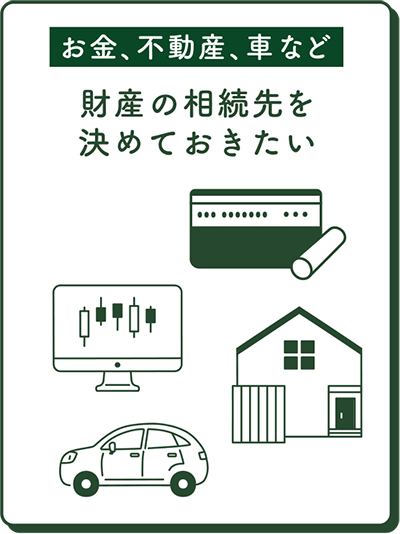 財産の相続先を決めておきたい